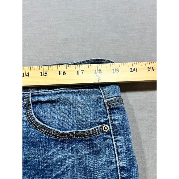 Dolce & Rosa Pants Womens 46 Blue Denim Belted Pocketed Zip Button 38x25. - Picture 8 of 12